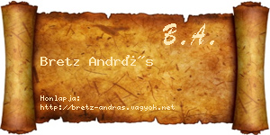 Bretz András névjegykártya